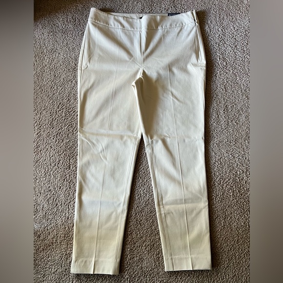 NWT Talbots Beige Chatham Ankle Pants Women’s Size 12 - Picture 3 of 16